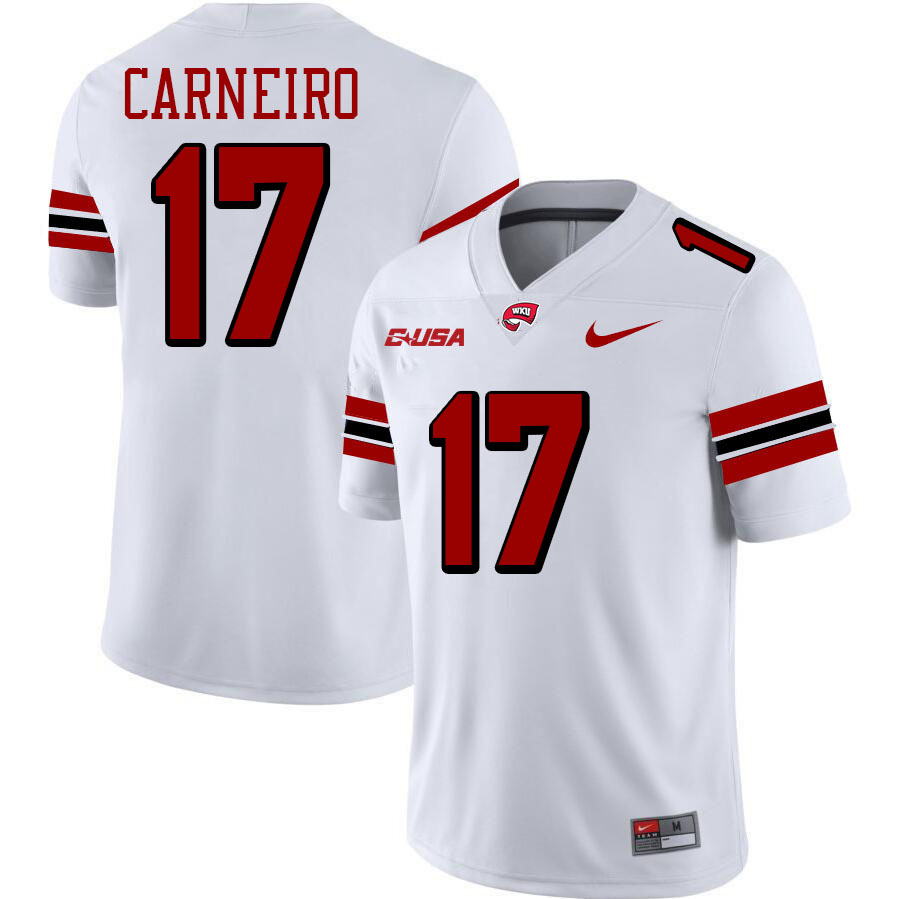 Lucas Carneiro WKU Jersey,Western Kentucky Hilltoppers #17 Lucas Carneiro Jersey Youth-White